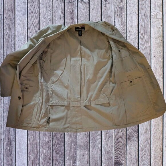 Duluth Trading Coat Mens L/Tall Khaki Cotton Canvas Fire Hose Presentation - Picture 3 of 9